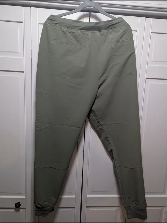 Men's Olive Green Drawstring Jogger Pants - Picture 2 of 4